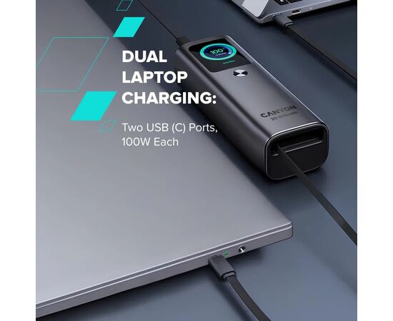 Батарея універсальна Canyon 20000mAh OnPower 265 PD/100W (CNS-CPB265DG), зображення 6