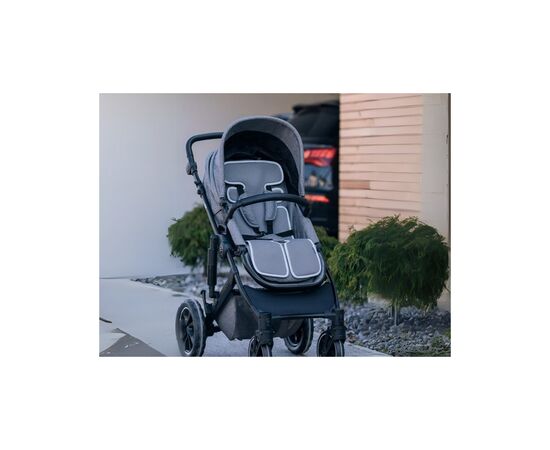 Набор текстиля для коляски FreeON підкладка для коляски та автокрісла grey - white (48716), изображение 2