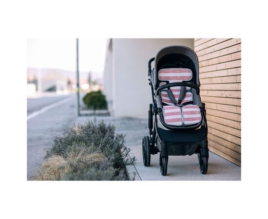 Набор текстиля для коляски FreeON підкладка для коляски та автокрісла pink - white (48723), изображение 7