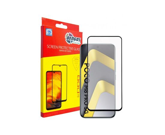 Стекло защитное Dengos Full Glue POCO M8 Pro 5G Black (TGFG-429)
