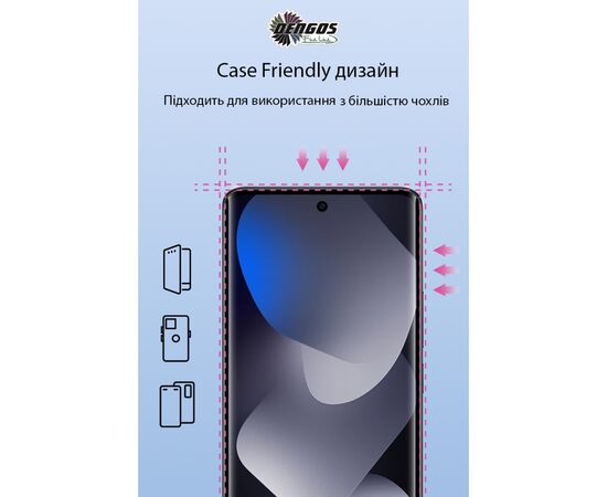 Стекло защитное Dengos Full Glue Xiaomi Redmi Note 15 5G Black (TGFG-426), изображение 3