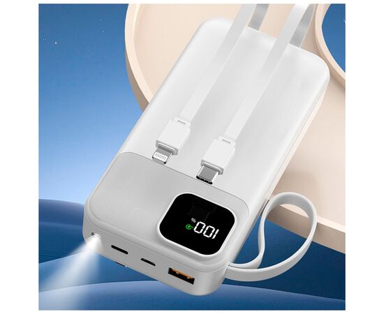 Батарея универсальная TheGeneral 20000mah Voltix, 22.5W Fast Charge PD White (40012819-08), изображение 9