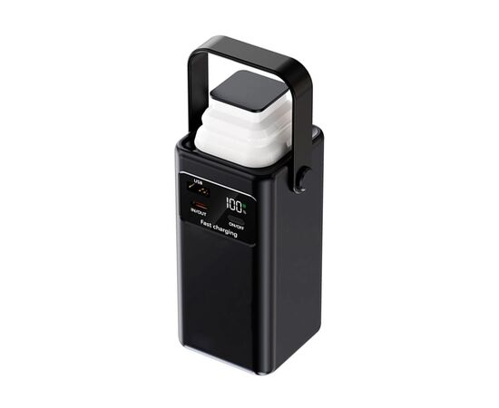 Батарея универсальная TheGeneral 20000mah Glim, 22.5W Fast Charge PD Lamp Black (40012919-01)
