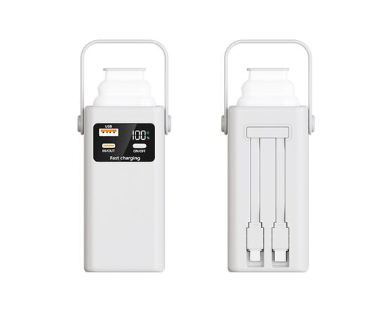 Батарея универсальная TheGeneral 20000mah Glim, 22.5W Fast Charge PD Lamp White (40012919-08), изображение 4