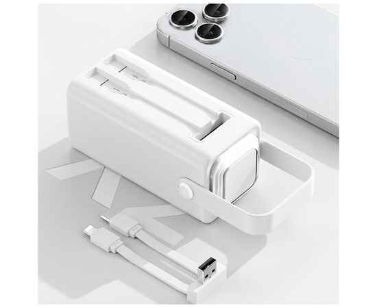 Батарея универсальная TheGeneral 20000mah Glim, 22.5W Fast Charge PD Lamp White (40012919-08), изображение 5