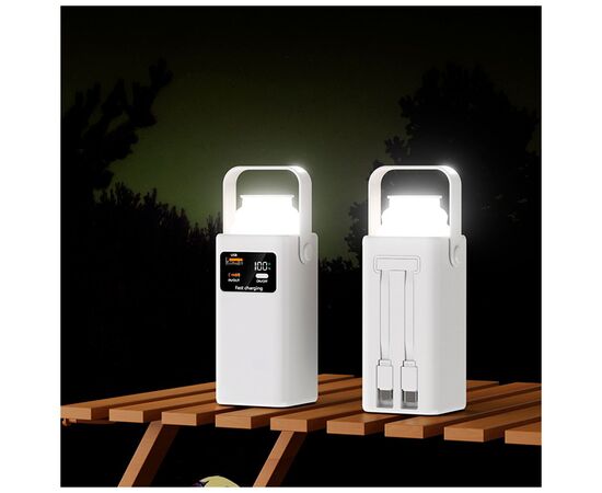 Батарея универсальная TheGeneral 20000mah Glim, 22.5W Fast Charge PD Lamp White (40012919-08), изображение 6