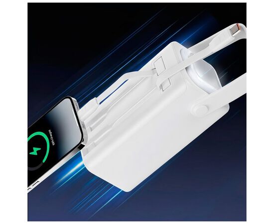 Батарея универсальная TheGeneral 20000mah Glim, 22.5W Fast Charge PD Lamp White (40012919-08), изображение 7