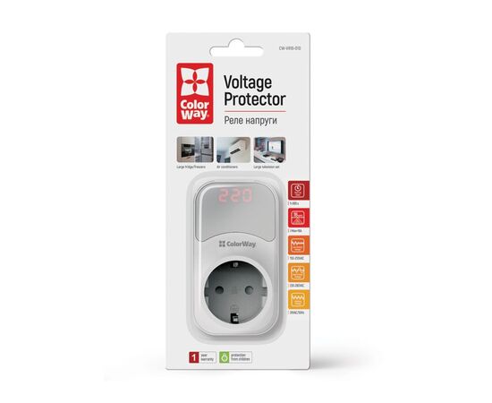 Реле напруги ColorWay DS1, white (CW-VR16-01D), зображення 12