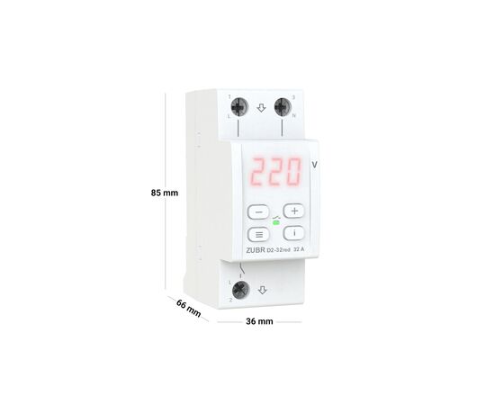 Реле напряжения ZUBR D2-32 red (4820120222665), изображение 2