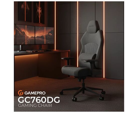 Кресло игровое GamePro GC760DG Fabric Dark Gray (GC760DG), изображение 2