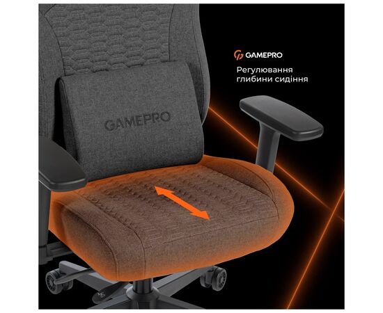Кресло игровое GamePro GC760DG Fabric Dark Gray (GC760DG), изображение 4