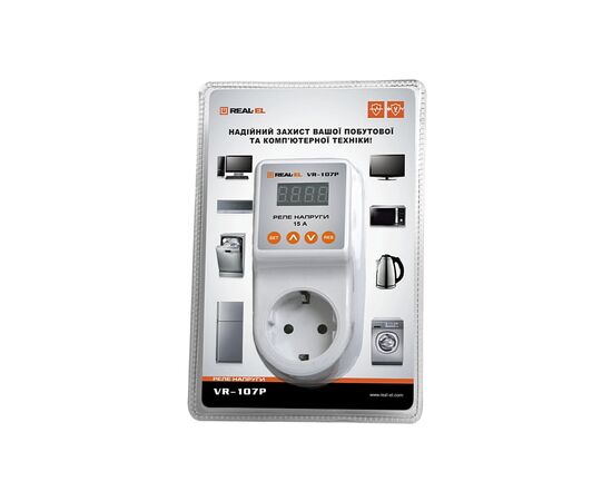 Реле напруги REAL-EL VR-107P, white (EL122300008), зображення 9
