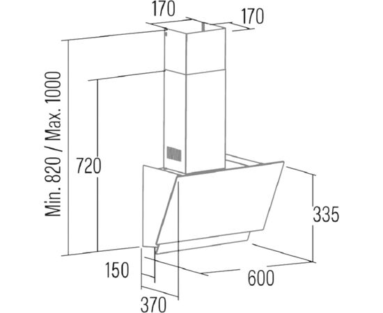 Вытяжка кухонная Cata JUNO 6000 GBK (02027700), изображение 2