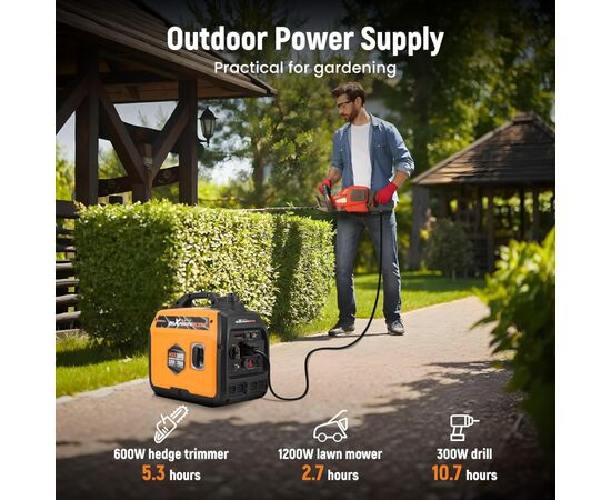 Генератор maXpeedingRODS MXR3800 инверторный 3,2 kW, 220V, 50Hz, 4л, ручной запуск (mxr3800), изображение 2