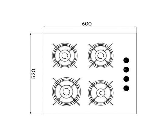 Варочная поверхность KUMTEL KO-40TAHDF WHITE, изображение 8