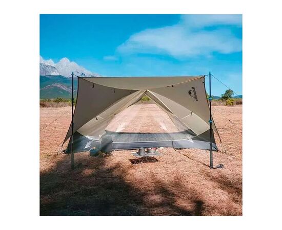 Намет Naturehike надлегкий двомісний Mongar CNK2550WS016, 15D, сiрий (6927595770504), зображення 4