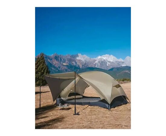 Намет Naturehike надлегкий двомісний Mongar CNK2550WS016, 15D, сiрий (6927595770504), зображення 5