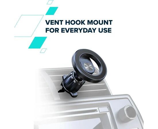 Универсальный автодержатель Canyon Magnetic car holder OnGrip 12 suction + air vent Black (CNS-CCHM12), изображение 11