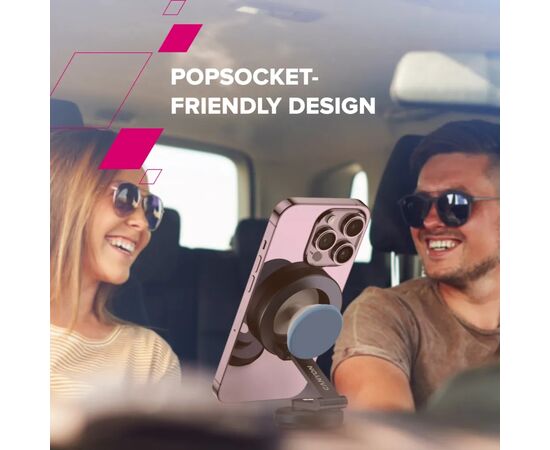 Універсальний автотримач Canyon Magnetic phone holder OnGrip 10 aluminum Black (CNS-CCHM10), зображення 10