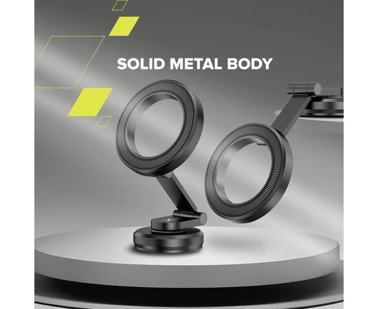 Універсальний автотримач Canyon Magnetic phone holder OnGrip 10 aluminum Black (CNS-CCHM10), зображення 11