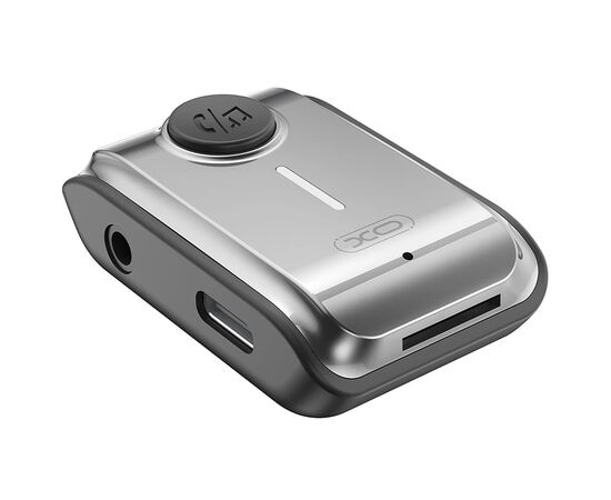 Bluetooth трансмиттер XO BCC15 Bluetooth V5.3 AUX 3.5 мм/Type-C/TF Grey (BCC15.tarnish), изображение 2