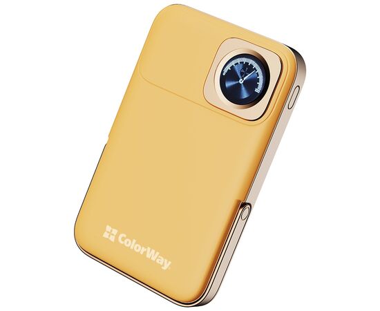 Батарея універсальна ColorWay 10 000 mAh PD/22.5W, 15W MagSafe & Watch Wireless Amber (CW-PB100LPA2Y-WPDD)