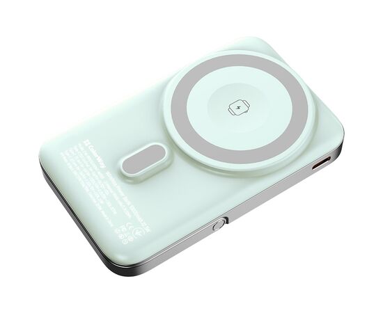 Батарея универсальная ColorWay 10 000 mAh PD/22.5W, 15W MagSafe & Watch Wireless Aquamarine (CW-PB100LPA2MT-WPDD), изображение 3