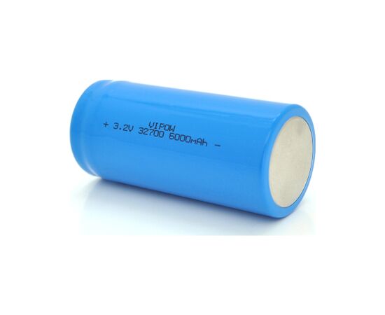Акумулятор 32700 6000mAh, LiFePO4, FlatTop, 3.2V, Blue Vipow (IFR32700-6000mAhFT / 31076), зображення 2