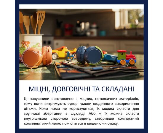 Навушники Philips TAK2000CT/00 USB-C/3,5 мм Blue/Green (TAK2000CT/00), зображення 3