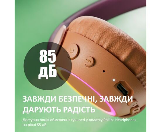 Наушники Philips TAK4200MP/00 Wireless Burgundy/Orange (TAK4200MP/00), изображение 5