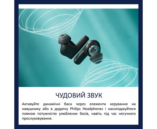 Наушники Philips TAT2000BK/00 Wireless Black (TAT2000BK/00), изображение 8