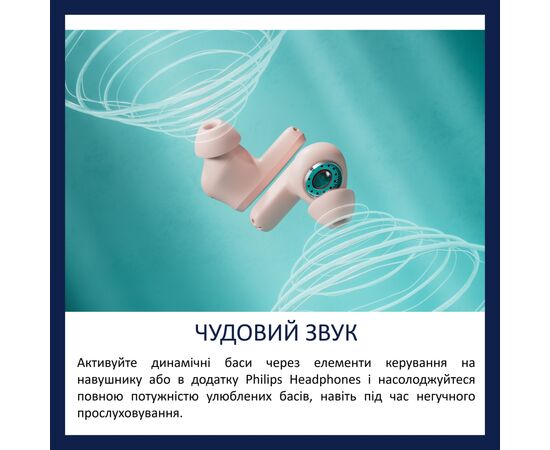 Наушники Philips TAT2000PK/00 Wireless Beige (TAT2000PK/00), изображение 8
