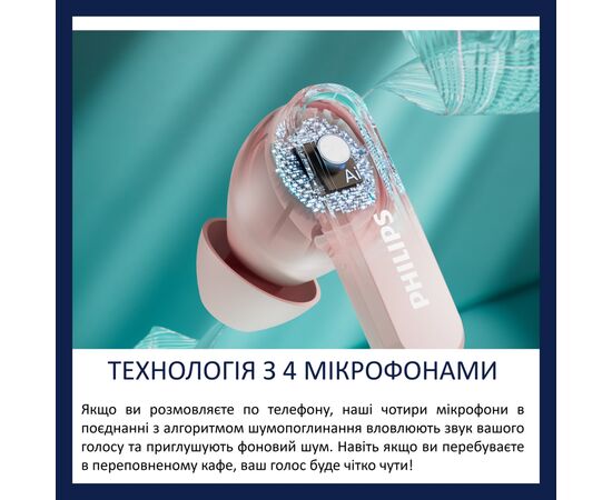 Наушники Philips TAT2000PK/00 Wireless Beige (TAT2000PK/00), изображение 9