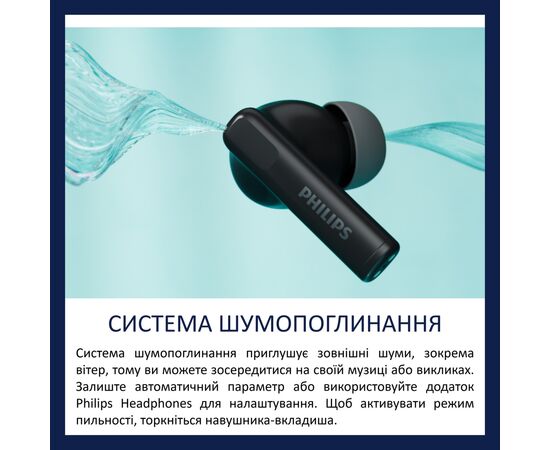 Наушники Philips TAT2520BK/00 Wireless Black (TAT2520BK/00), изображение 4