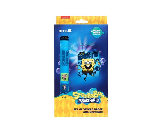 Бейдж Kite набор на липучке и подвеска SpongeBob SquarePants (SB25-3010)
