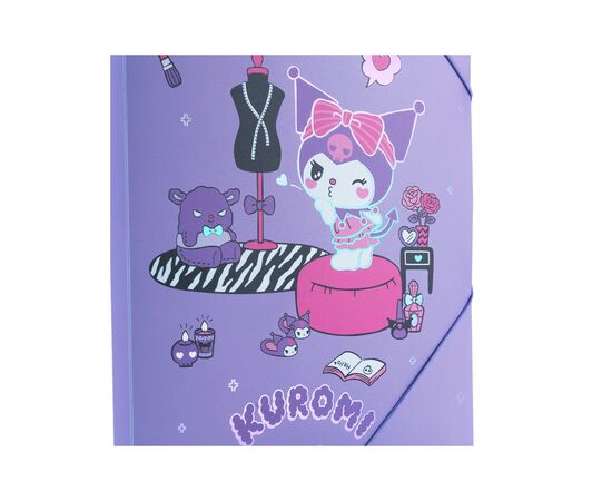Папка на резинках Kite A4 Kuromi (HK25-247-1), изображение 4