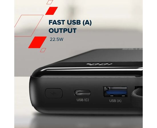 Батарея универсальная Canyon 10000mAh OnPower 104 PD/20W, QC/22.5W built-in cable Black (CNS-CPB104B), изображение 12
