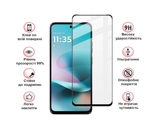 Скло захисне BeCover Motorola Moto G57 Power Black (714855), зображення 2