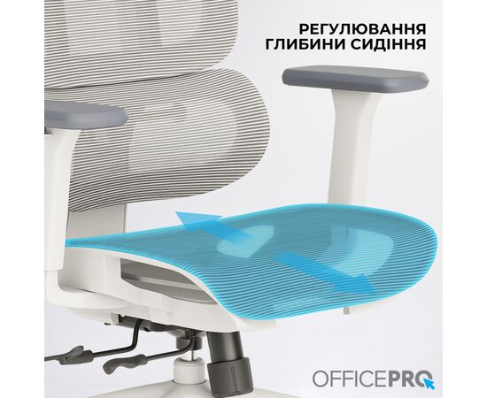 Офісне крісло OfficePro Skyline OC680-W-LG-LG (OC680-W-LG-LG), зображення 11