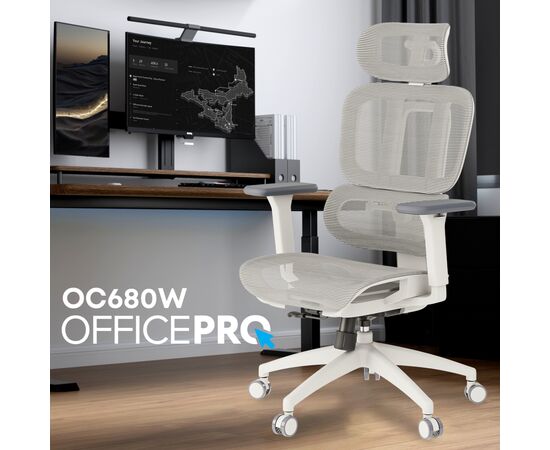 Офісне крісло OfficePro Skyline OC680-W-LG-LG (OC680-W-LG-LG), зображення 9