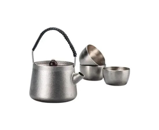 Набор туристической посуды Naturehike чайний NH20CJ007 титан (6927595749630)