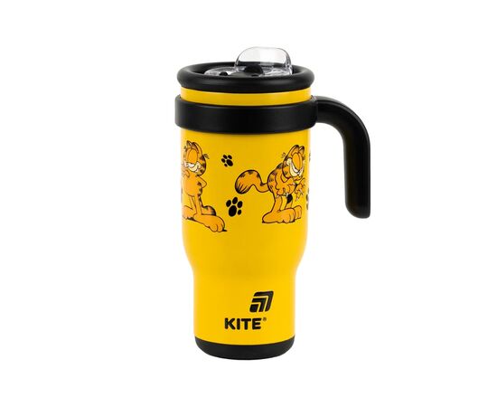 Поїльник-непроливайка Kite Garfield термокружка з трубочкою, 530 мл (GF25-1266), зображення 2