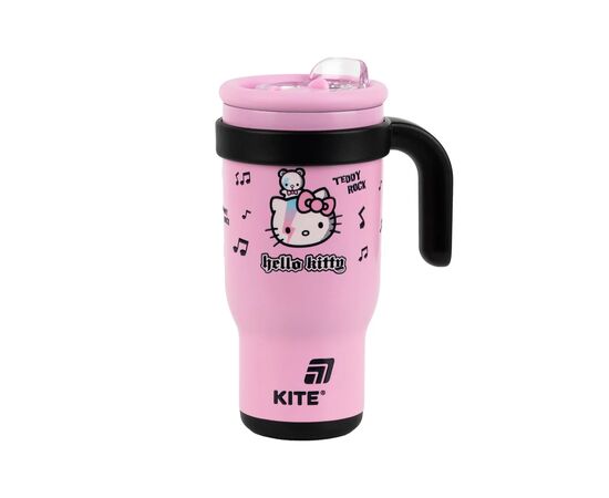 Поїльник-непроливайка Kite Hello Kitty термокружка з трубочкою, 530 мл (HK25-1266), зображення 2