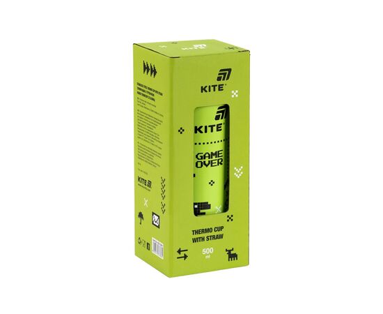 Поильник-непроливайка Kite Game over термочашка з трубочкою, 500 мл (K25-1264-1), изображение 3