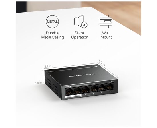 Коммутатор сетевой Mercusys MS106LP, изображение 10
