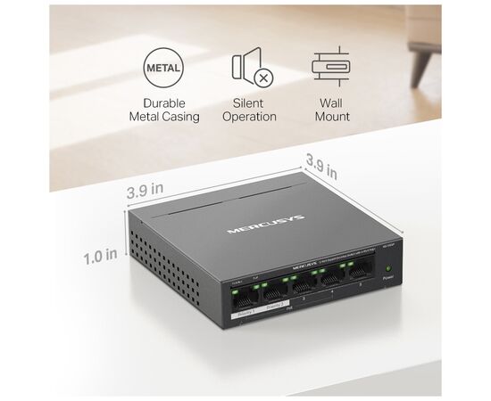 Коммутатор сетевой Mercusys MS105GP, изображение 10