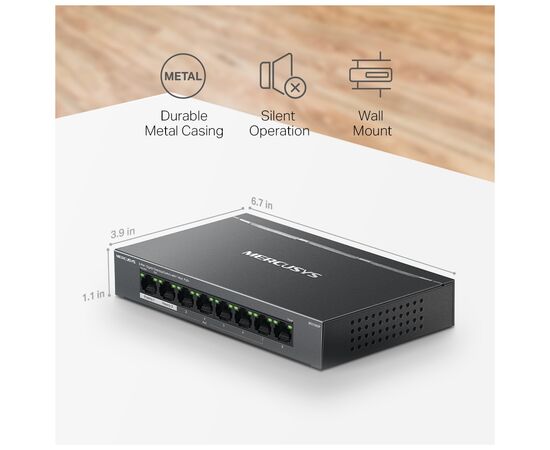 Коммутатор сетевой Mercusys MS108GP, изображение 10