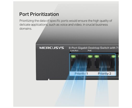 Коммутатор сетевой Mercusys MS108GP, изображение 8