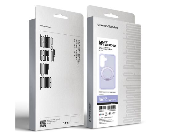 Чохол до мобільного телефона Armorstandart Unit Stand2 Samsung S25 5G / S24 5G Lavender (ARM89561), зображення 3