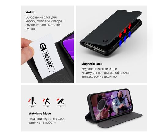 Чохол до мобільного телефона Armorstandart OneFold Case Motorola G06 4G Black (ARM89033), зображення 4